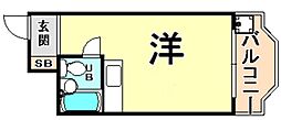 ラ・ヴェリタ武庫川 ワンルームの間取図画像