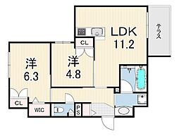 (仮称)尼崎市塚口町1丁目ヘーベルメゾン 2LDKの間取図画像
