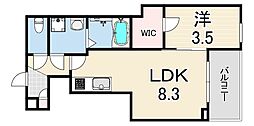 ジーメゾン立花プレイズ 1LDKの間取図画像
