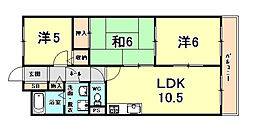 グランデール武庫之荘 3LDKの間取図画像