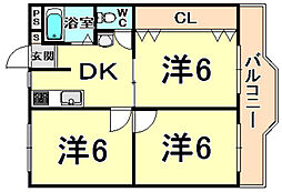 CAPITALBLD. 3DKの間取図画像