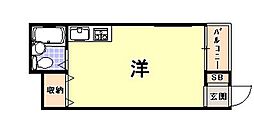 キューブ武庫川1 ワンルームの間取図画像