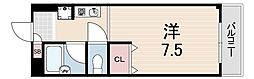 フロレセール南塚口 ワンルームの間取図画像