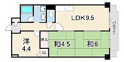 エムグランツ弐番館 3DKの間取図画像