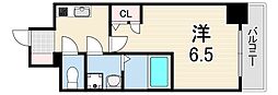 レーヴメゾン尼崎昭和通 1Kの間取図画像