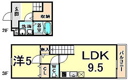 サンキストMZ-サクラ 1LDKの間取図画像
