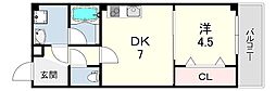 ネクステージ七松町 1DKの間取図画像