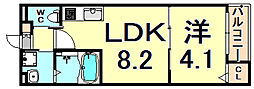 maison・de・Hale 1LDKの間取図画像