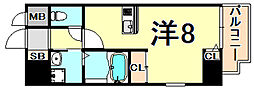 ONLYONE伊丹北本町 ワンルームの間取図画像