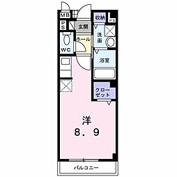 サンハイム ワンルームの間取図画像