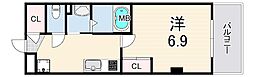 Luxe塚口 1Kの間取図画像
