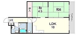 ハウゼ富士 2LDKの間取図画像