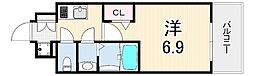 フォーリアライズ尼崎エラン 1Kの間取図画像