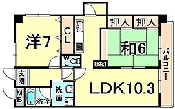 ソリオ北園田 2LDKの間取図画像