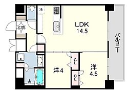 MAXIV尼崎 2LDKの間取図画像