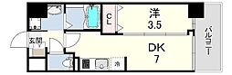 MAXIV尼崎 1DKの間取図画像