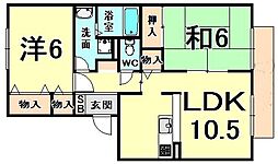 フレマリール・パーク瑞穂 2LDKの間取図画像