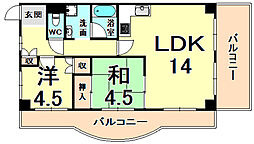 ロワイヤル・百合 3LDKの間取図画像