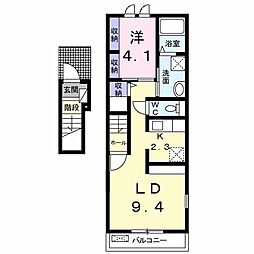 パルティール 1LDKの間取図画像