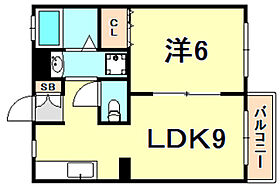 中山手ガーデンパレスD棟  ｜ 兵庫県神戸市中央区中山手通７丁目（賃貸アパート1LDK・2階・34.78㎡） その2