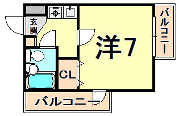 ステラハウス6 ｜兵庫県西宮市大森町(賃貸アパート1K・2階・20.67㎡)の写真 その2