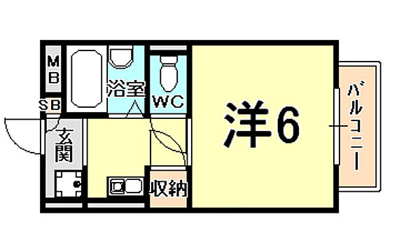 アトレー上甲子園 ｜兵庫県西宮市上甲子園２丁目(賃貸アパート1R・2階・19.73㎡)の写真 その2