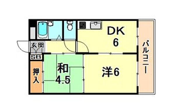 マリンクレール岡本 ｜兵庫県神戸市東灘区岡本３丁目(賃貸マンション2DK・2階・35.39㎡)の写真 その2