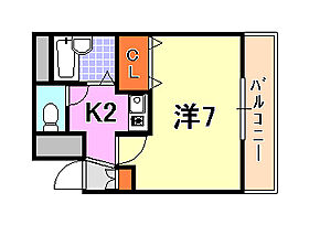 白蘭マンション  ｜ 兵庫県神戸市中央区下山手通８丁目（賃貸マンション1K・6階・21.60㎡） その2