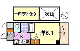 エステムコート神戸県庁前IIIフィエルテ  ｜ 兵庫県神戸市中央区下山手通７丁目（賃貸マンション1K・12階・18.90㎡） その2