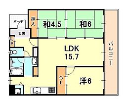 反高橋アーバンリズ  ｜ 兵庫県神戸市東灘区住吉東町１丁目（賃貸マンション3LDK・4階・70.87㎡） その2