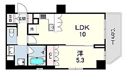 リーガル神戸三宮2 11階1LDKの間取り
