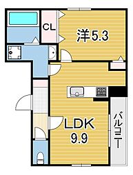 間取図画像 1LDK