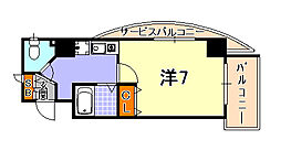 ラナップスクエア神戸県庁前 1Kの間取図画像