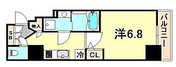 S-RESIDENCE神戸元町 1Kの間取図画像