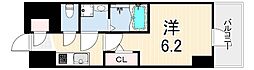 神戸国香通Futur 1Kの間取図画像