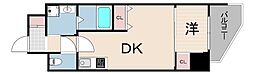 セレニテ神戸ミラクシュッド 1DKの間取図画像