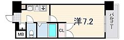 エステムコート三宮山手2ソアーレ 1Kの間取図画像