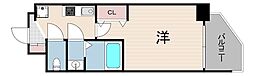 セレニテ神戸ミラクシュッド 1Kの間取図画像