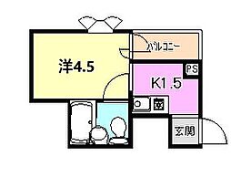 ライオンズマンション神戸 ワンルームの間取図画像