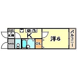 グランディア摩耶LEGEND 1Kの間取図画像