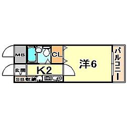 グランディア摩耶LEGEND 1Kの間取図画像