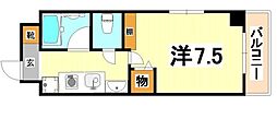 アイビスパーク 1Kの間取図画像