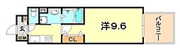 ヘスティア神戸 1Kの間取図画像
