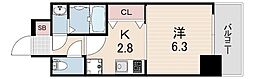 セオリー神戸アクアグループ 1Kの間取図画像