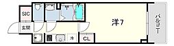 GENOVIA神戸湊川公園 1Kの間取図画像