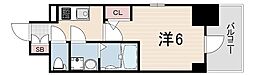 エスリード神戸兵庫駅ミッドポート 1Kの間取図画像