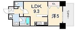 神戸市兵庫区浜崎通マンション 1LDKの間取図画像
