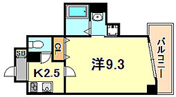W-STYLEKOBE 1Kの間取図画像