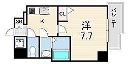 レジデンス神戸レガーロ 1Kの間取図画像