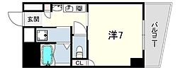 エステムコート神戸ハーバーランド前2 1Kの間取図画像